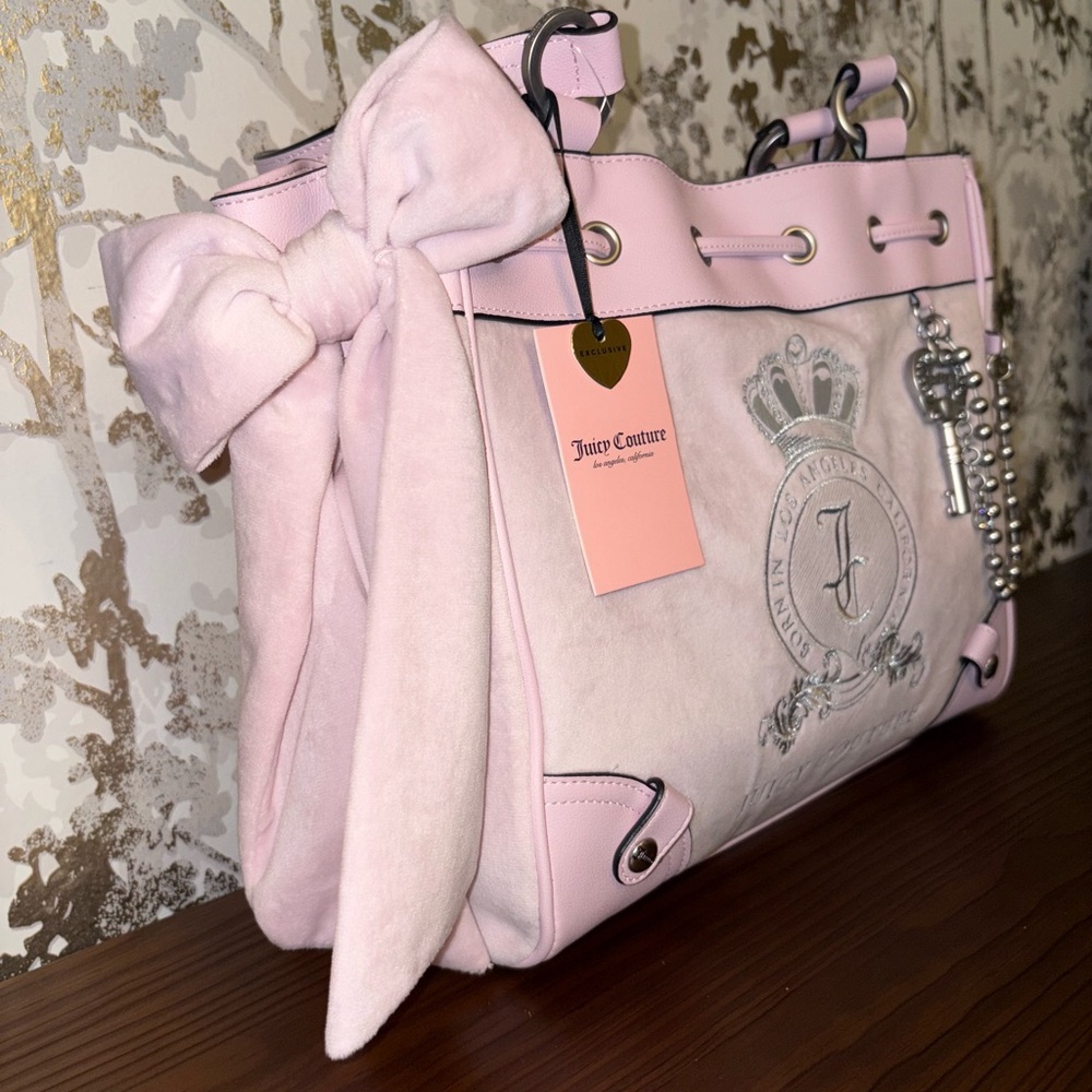 Juicy Couture Light Pink Daydreamer Tote with Silver Accents - Picture 3 of 7